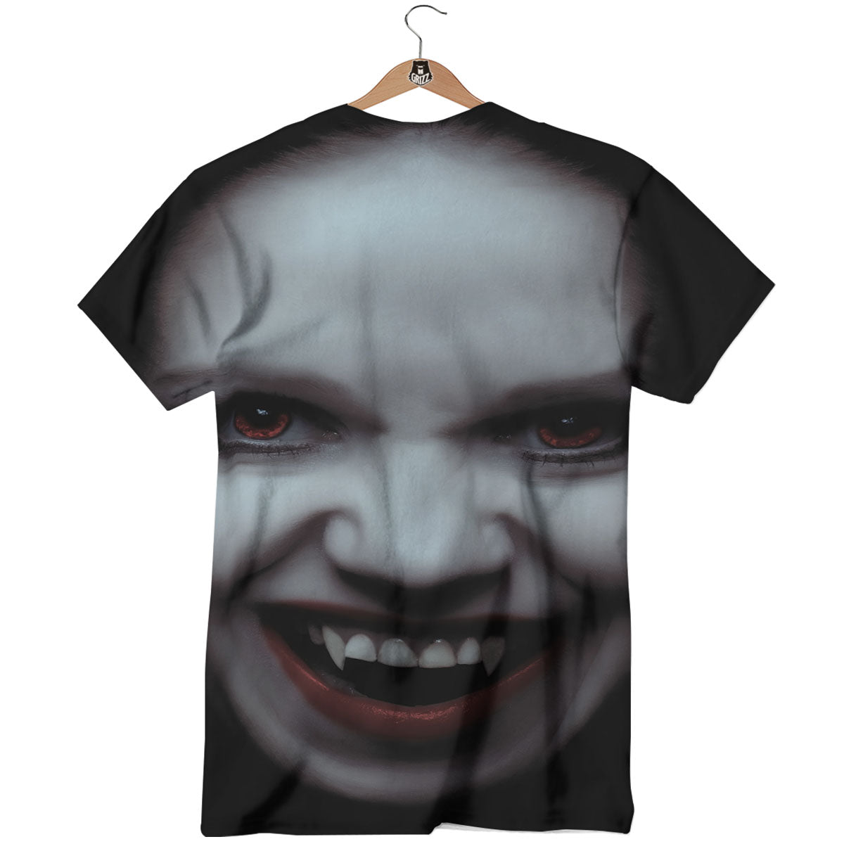 Vampire Girl Halloween Print T-Shirt-grizzshop