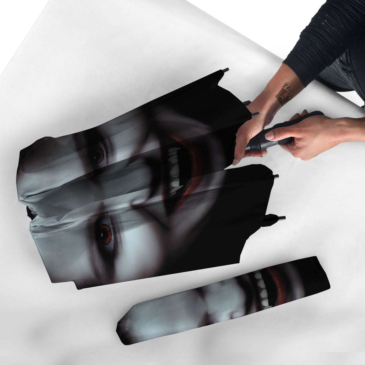 Vampire Girl Halloween Print Umbrella-grizzshop