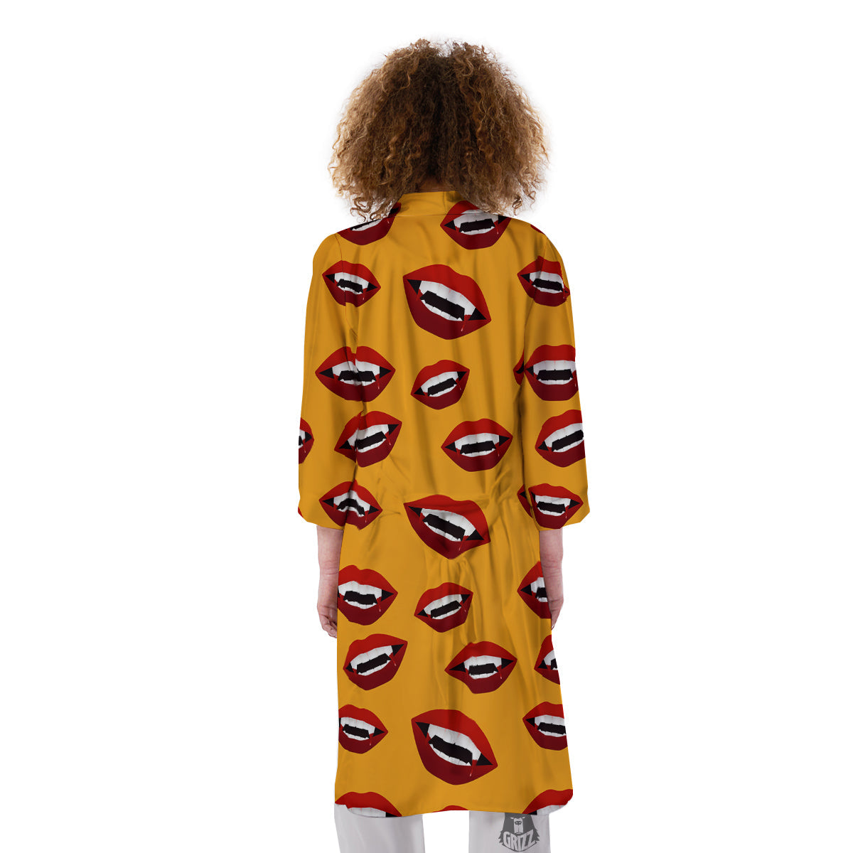 Vampire Lips Halloween Print Pattern Kimono-grizzshop