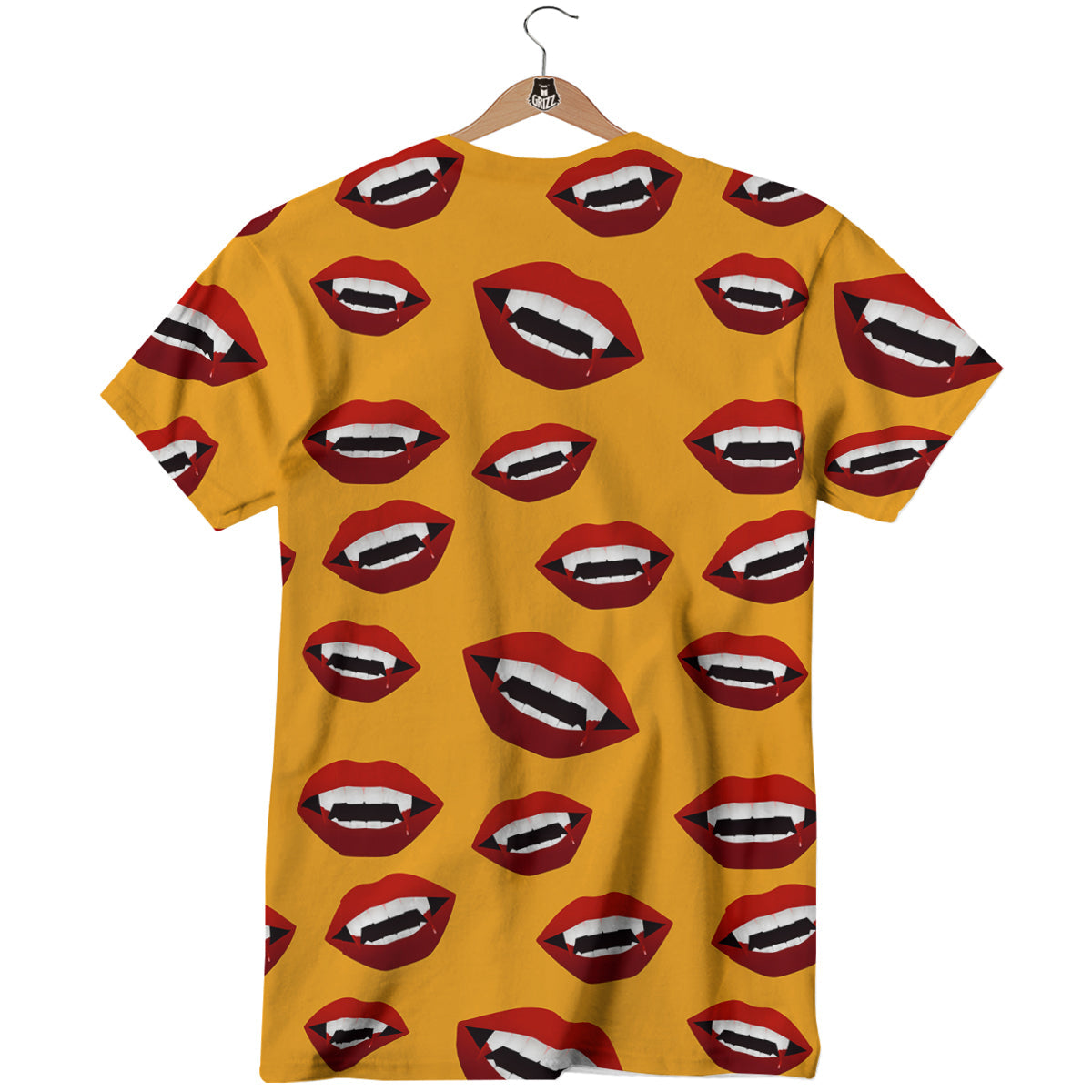 Vampire Lips Halloween Print Pattern T-Shirt-grizzshop