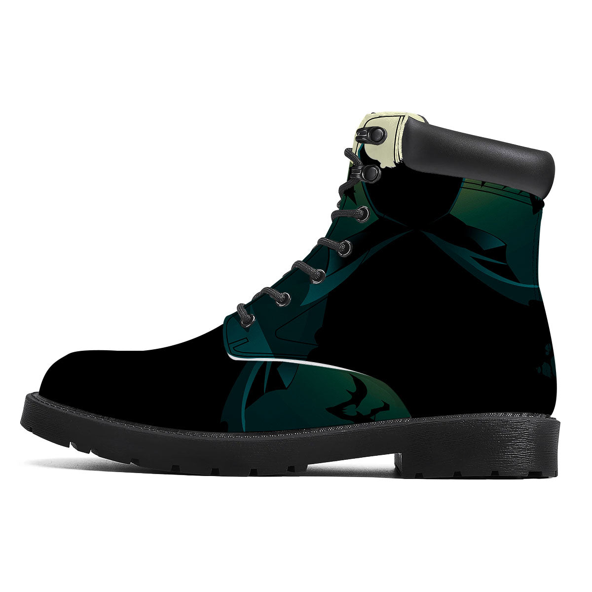 Vampire Silhouette Halloween Print Boots-grizzshop