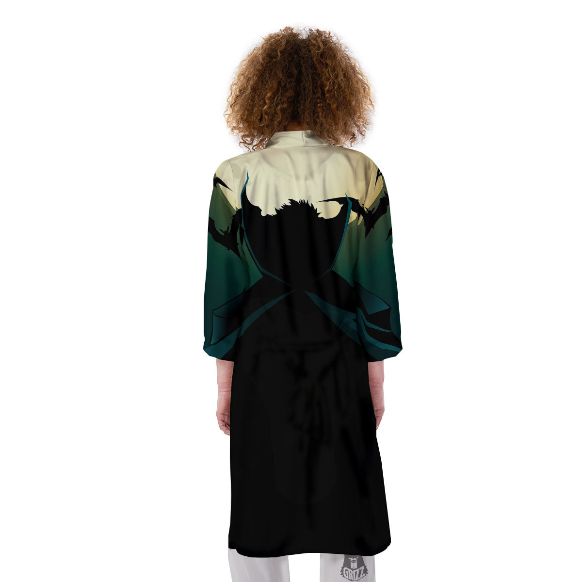 Vampire Silhouette Halloween Print Kimono-grizzshop