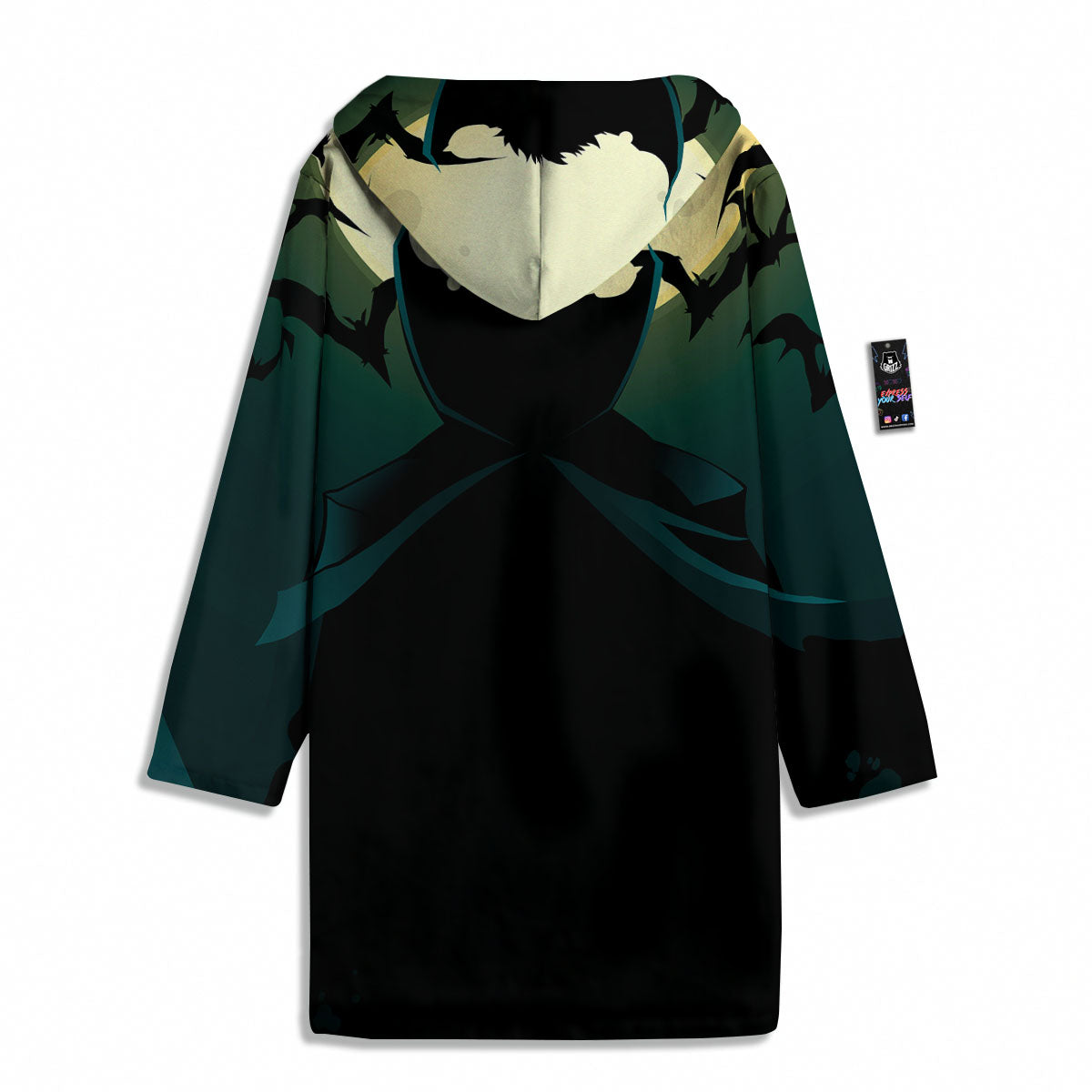 Vampire Silhouette Halloween Print Men's Windbreaker Jacket-grizzshop