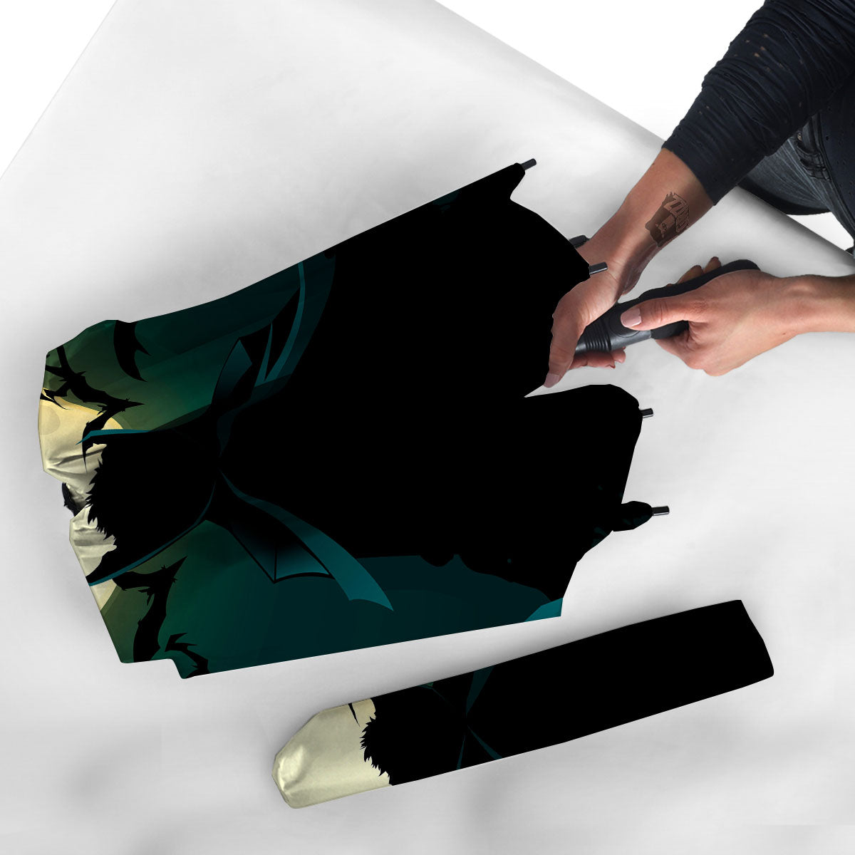 Vampire Silhouette Halloween Print Umbrella-grizzshop