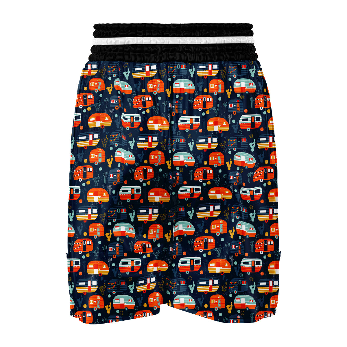Van Camper Pattern Print Boxing Shorts-grizzshop