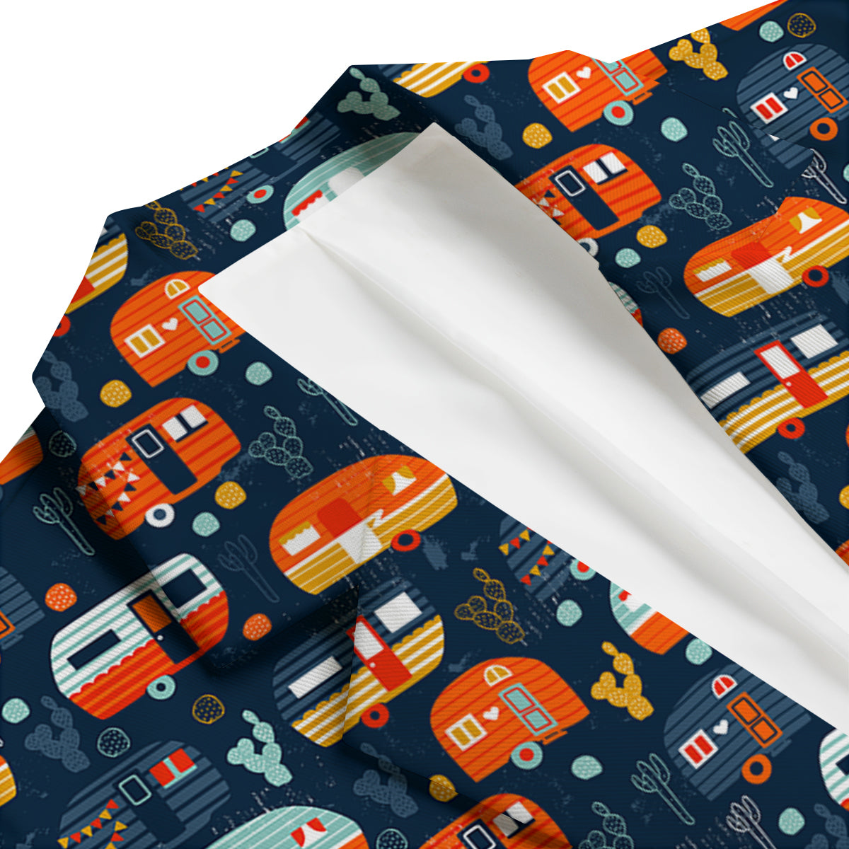 Van Camper Pattern Print Men's Blazer-grizzshop