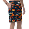 Van Camper Pattern Print Men's Shorts-grizzshop