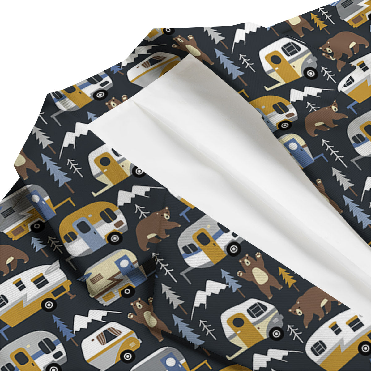 Van Camping Print Pattern Men's Blazer-grizzshop