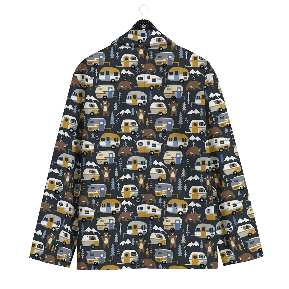 Van Camping Print Pattern Men's Sport Coat-grizzshop
