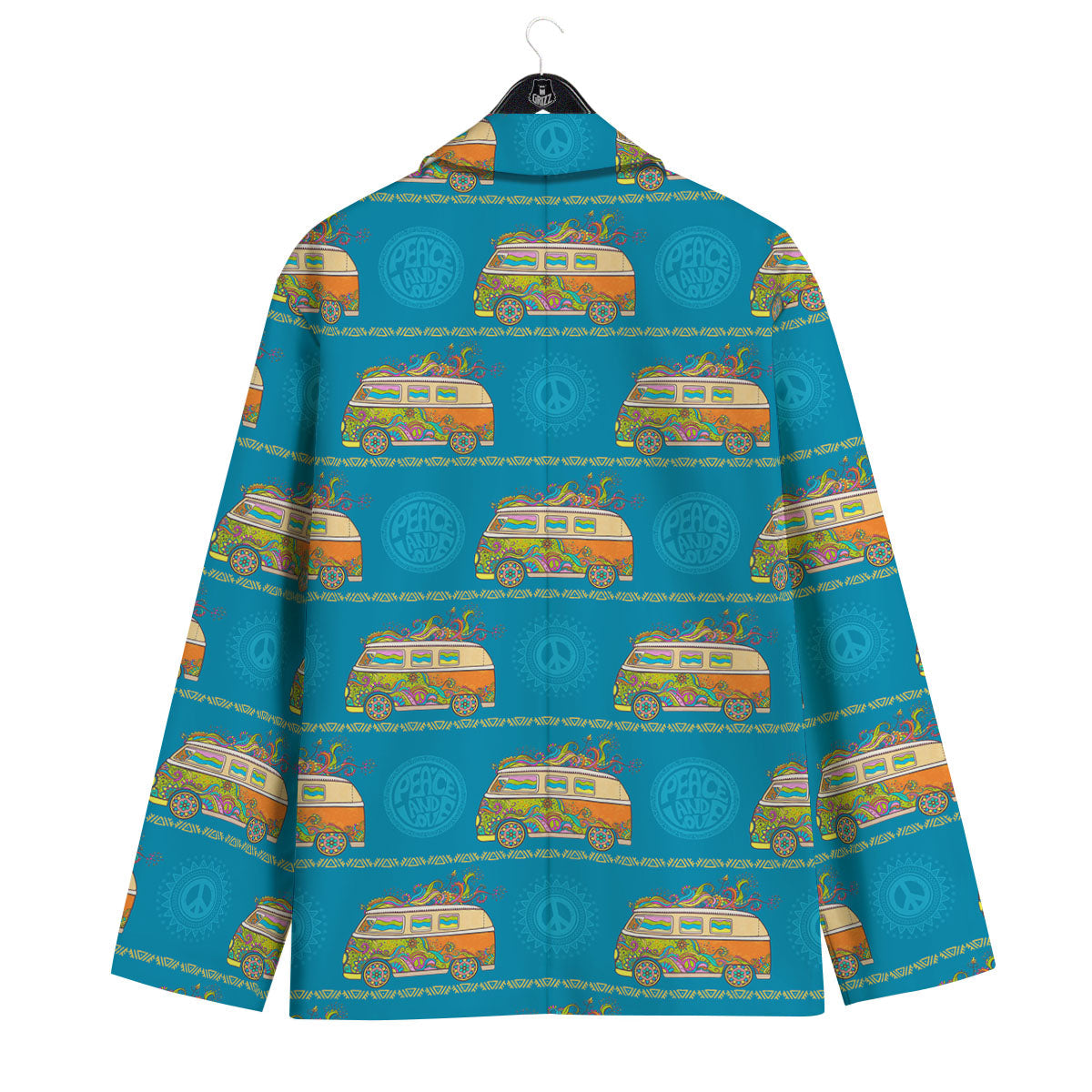 Van Hippie Vintage Print Pattern Men's Sport Coat-grizzshop