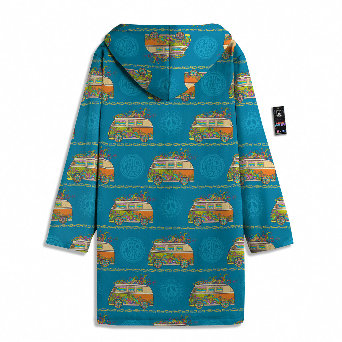 Van Hippie Vintage Print Pattern Men's Windbreaker Jacket-grizzshop