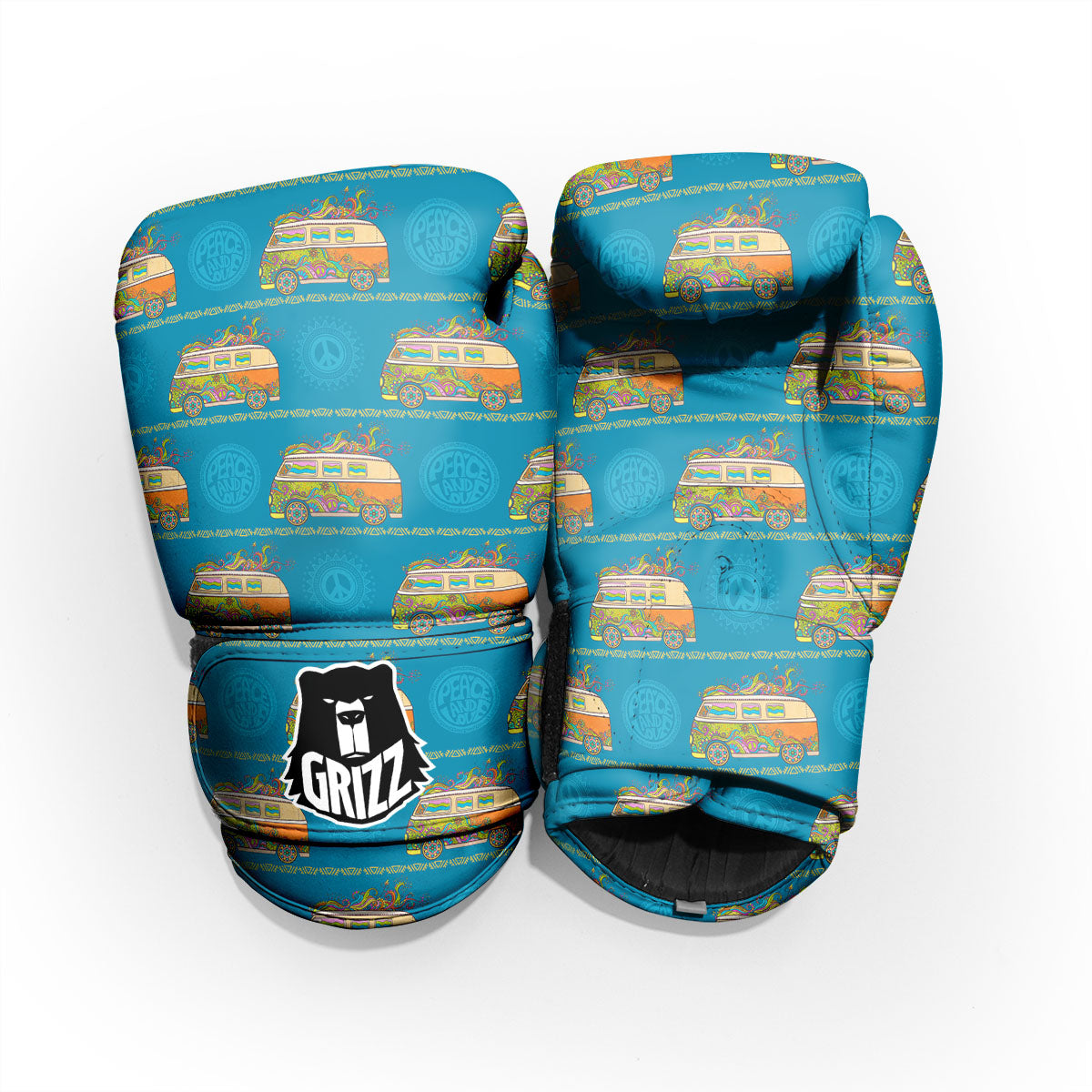 Van Hippie Vintage Print Pattern Pro Boxing Glove