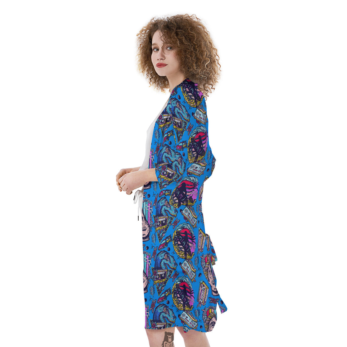 Vaporwave Art Cyberpunk Print Pattern Kimono-grizzshop