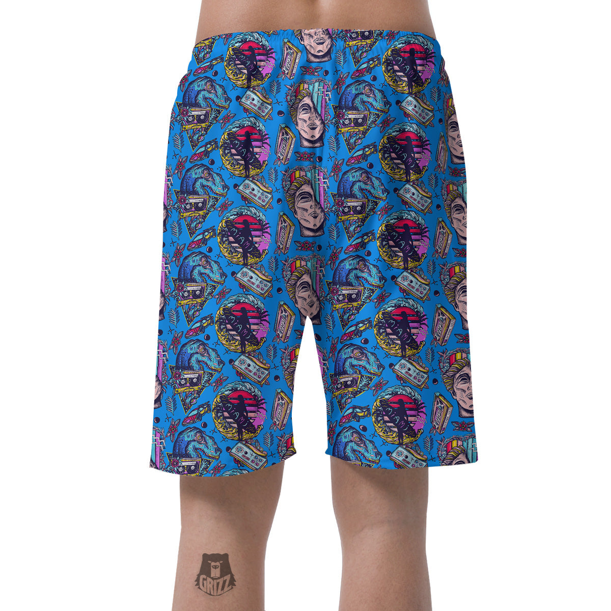 Vaporwave Art Cyberpunk Print Pattern Men's Shorts-grizzshop