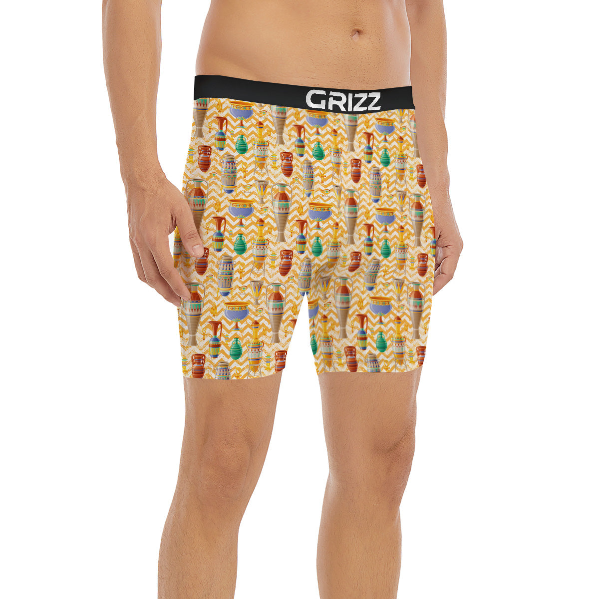 Vase And Pottery Ancient Egyptian Print Pattern Boxer Briefs-grizzshop