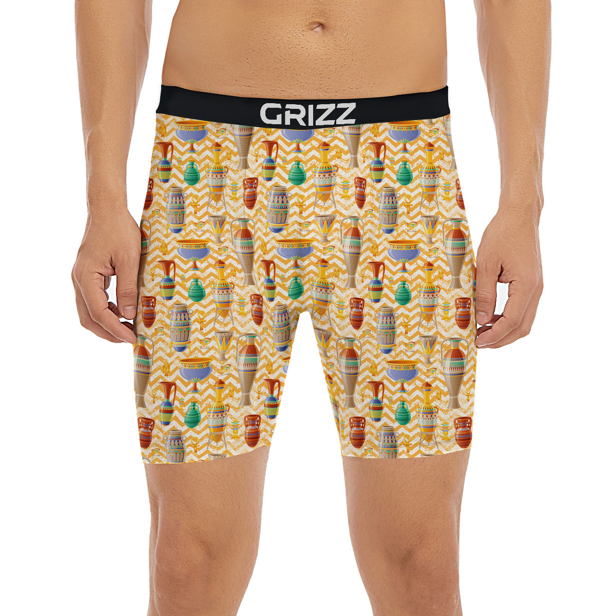 Vase And Pottery Ancient Egyptian Print Pattern Boxer Briefs-grizzshop