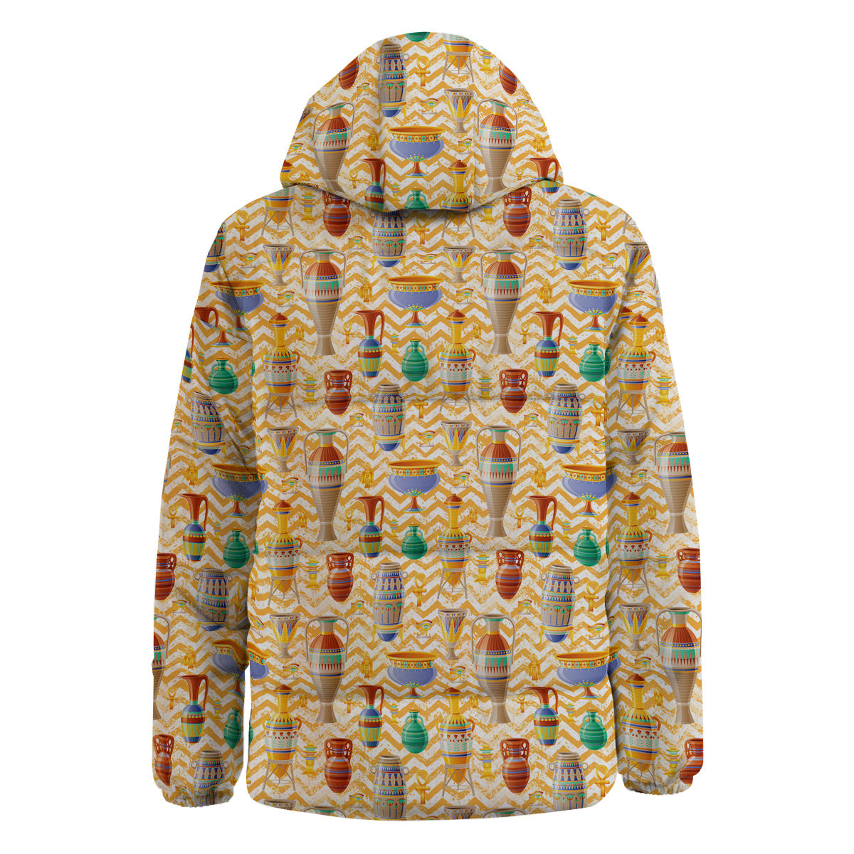 Vase And Pottery Ancient Egyptian Print Pattern Down Jacket-grizzshop