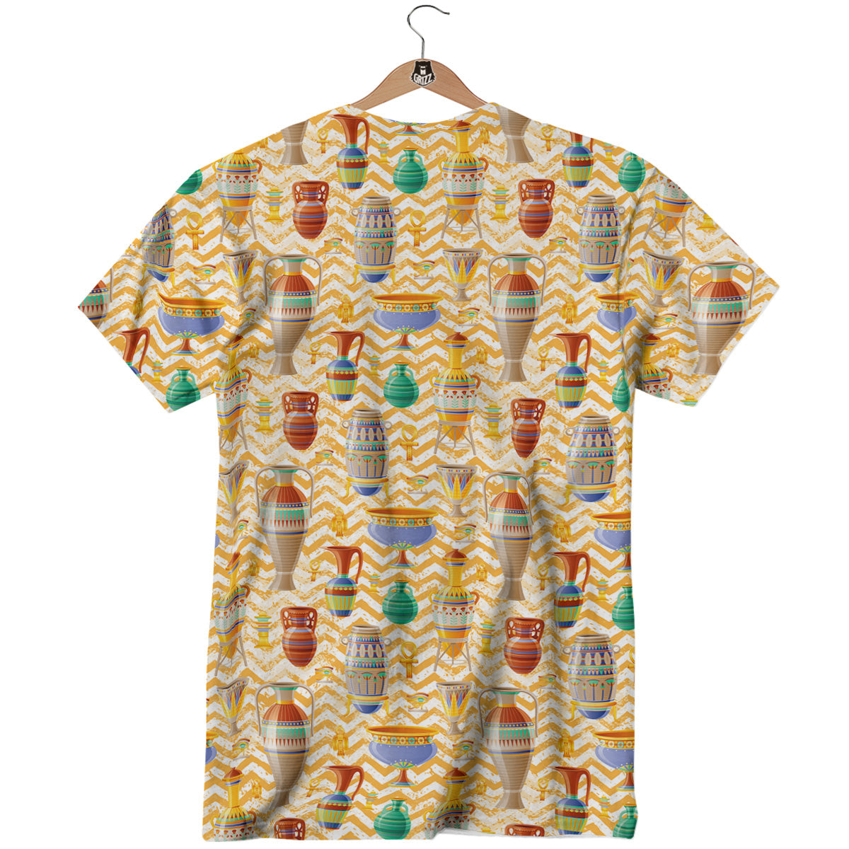 Vase And Pottery Ancient Egyptian Print Pattern T-Shirt-grizzshop