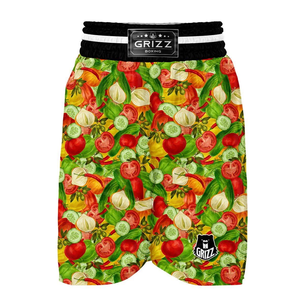 Vegan Colorful Pattern Print Boxing Shorts-grizzshop