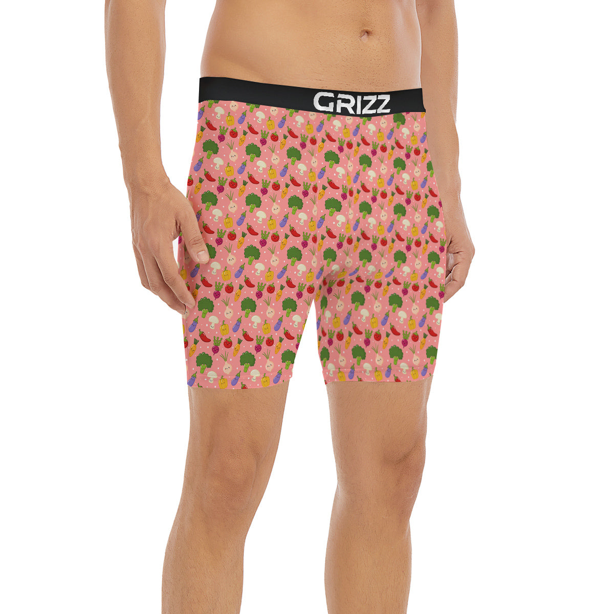 Vegan Cute Print Pattern Boxer Briefs-grizzshop