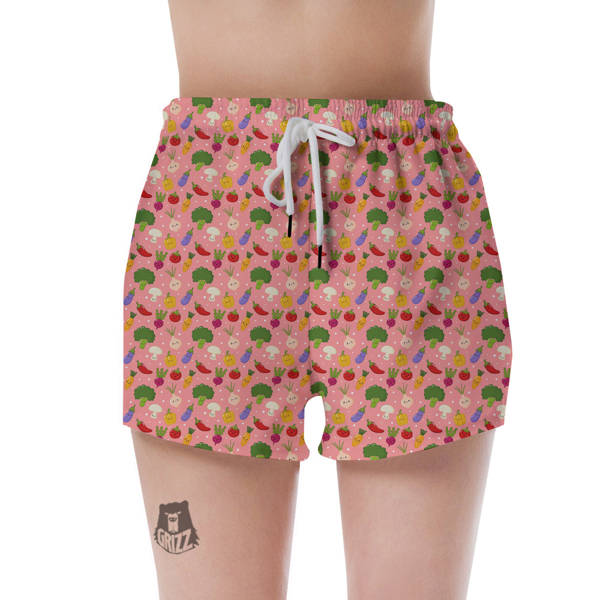 Vegan Cute Print Pattern Women's Shorts-grizzshop