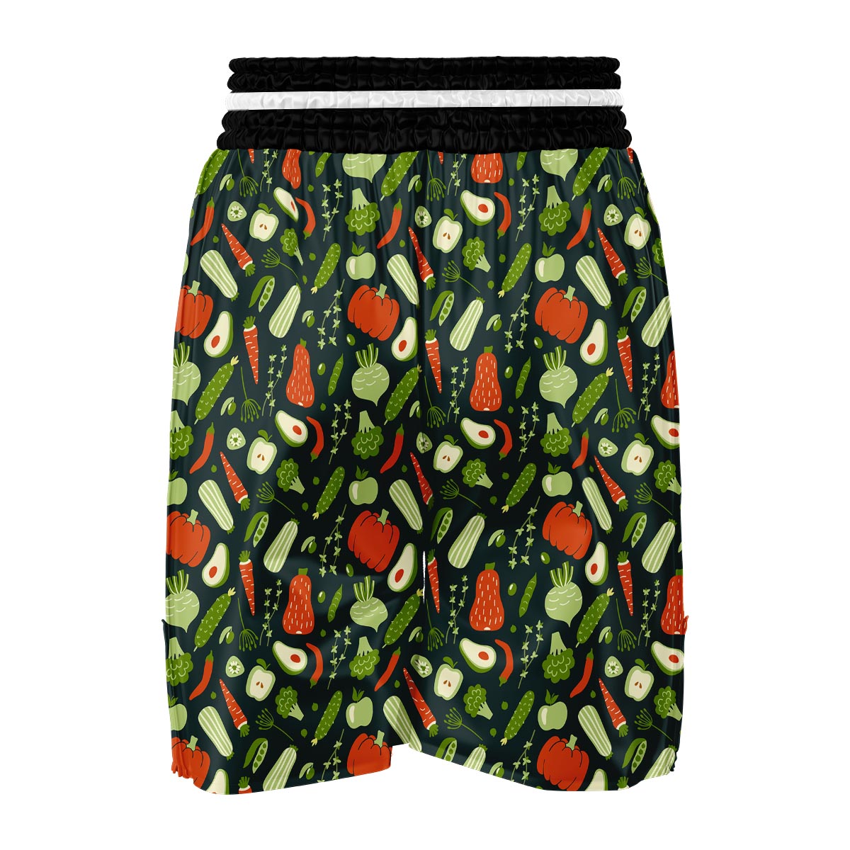 Vegan Pattern Print Boxing Shorts-grizzshop