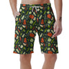 Vegan Pattern Print Men's Shorts-grizzshop