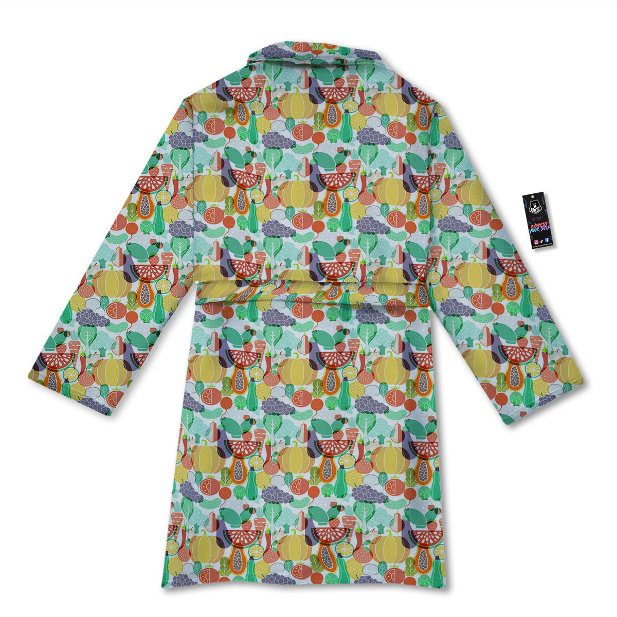 Vegetable Colorful Print Pattern Bathrobe-grizzshop