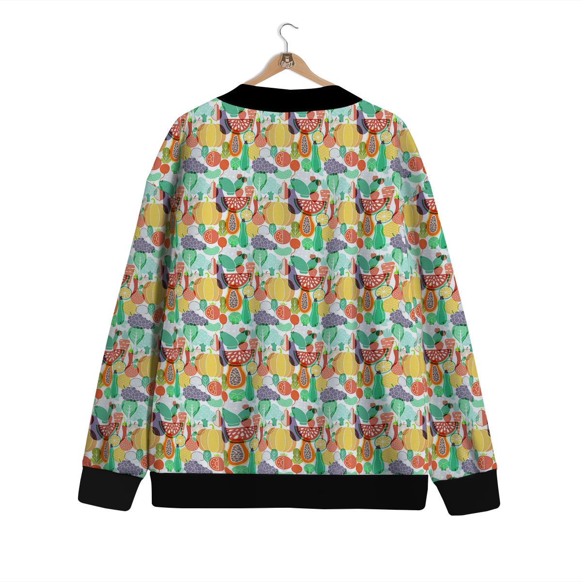 Vegetable Colorful Print Pattern Cardigan-grizzshop