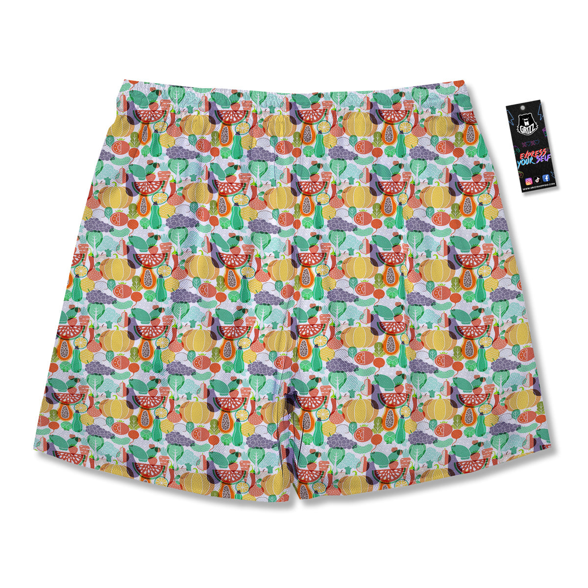 Vegetable Colorful Print Pattern Men's Running Shorts-grizzshop