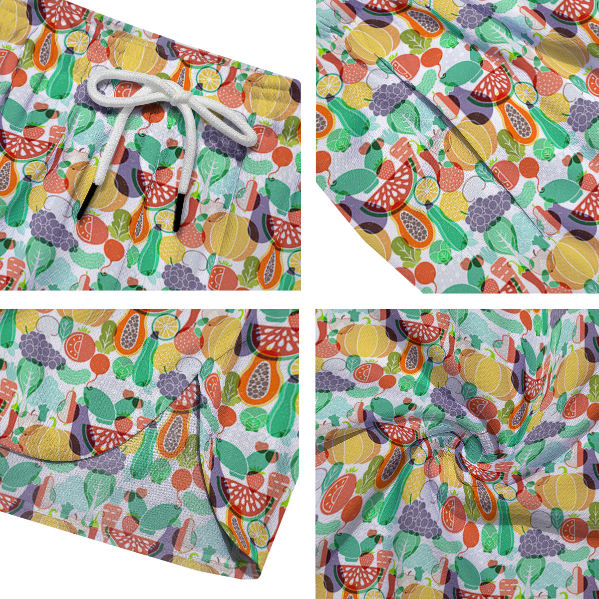 Vegetable Colorful Print Pattern Men's Running Shorts-grizzshop