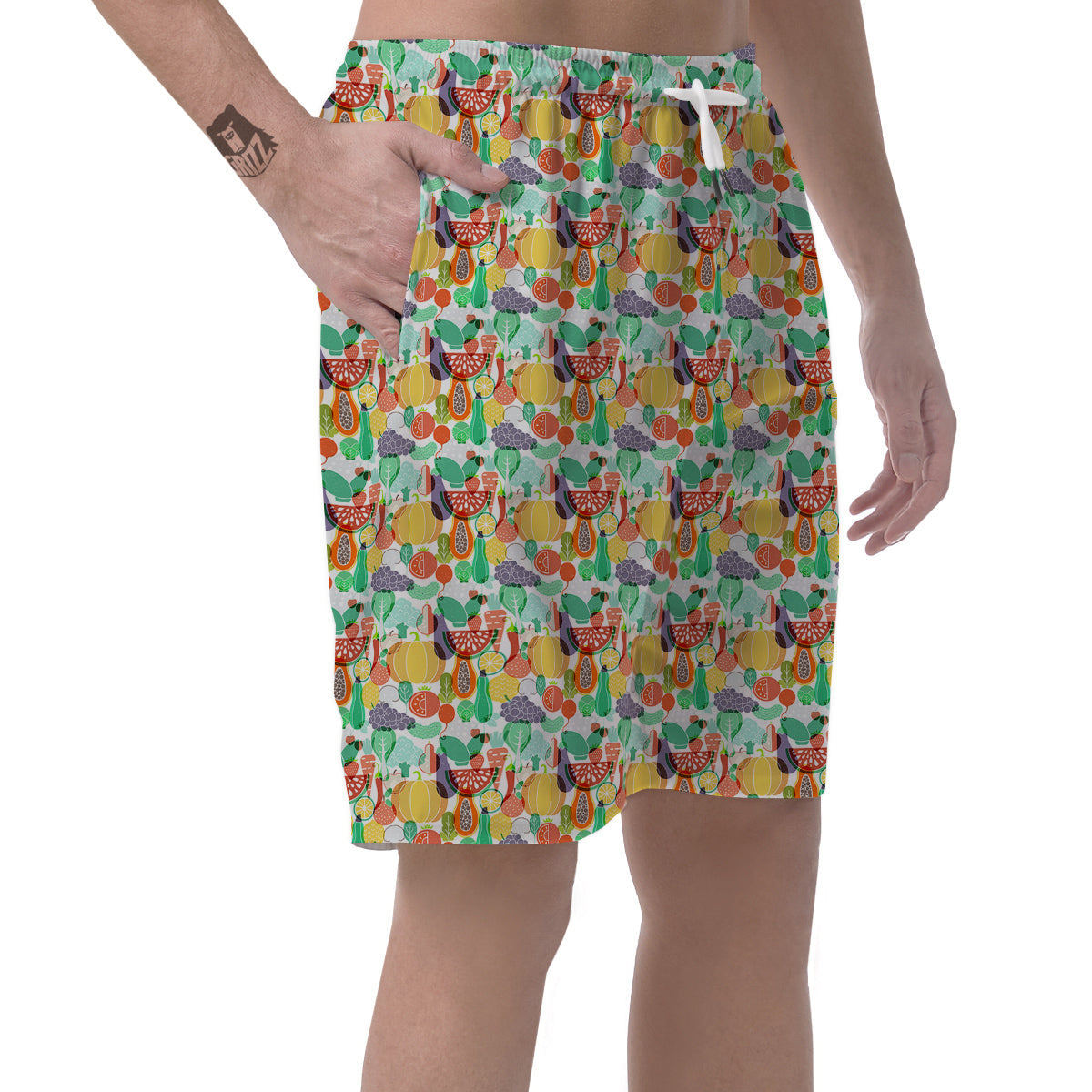 Vegetable Colorful Print Pattern Men's Shorts-grizzshop