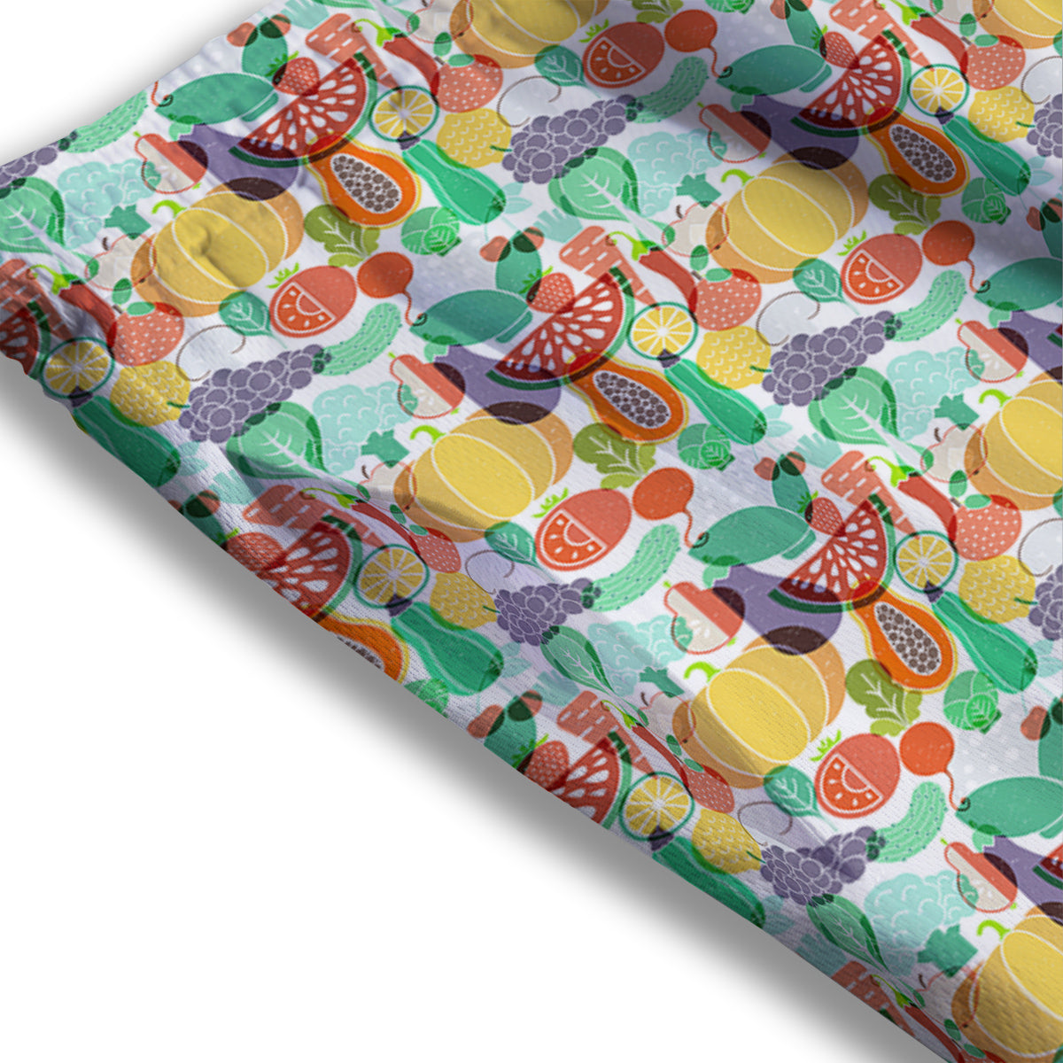 Vegetable Colorful Print Pattern Mesh Shorts-grizzshop
