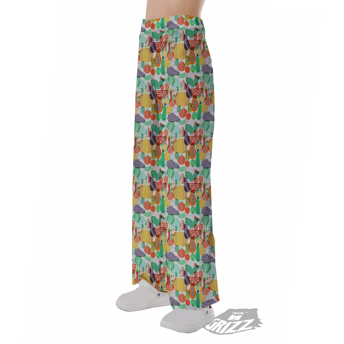 Vegetable Colorful Print Pattern Pajama Pants-grizzshop