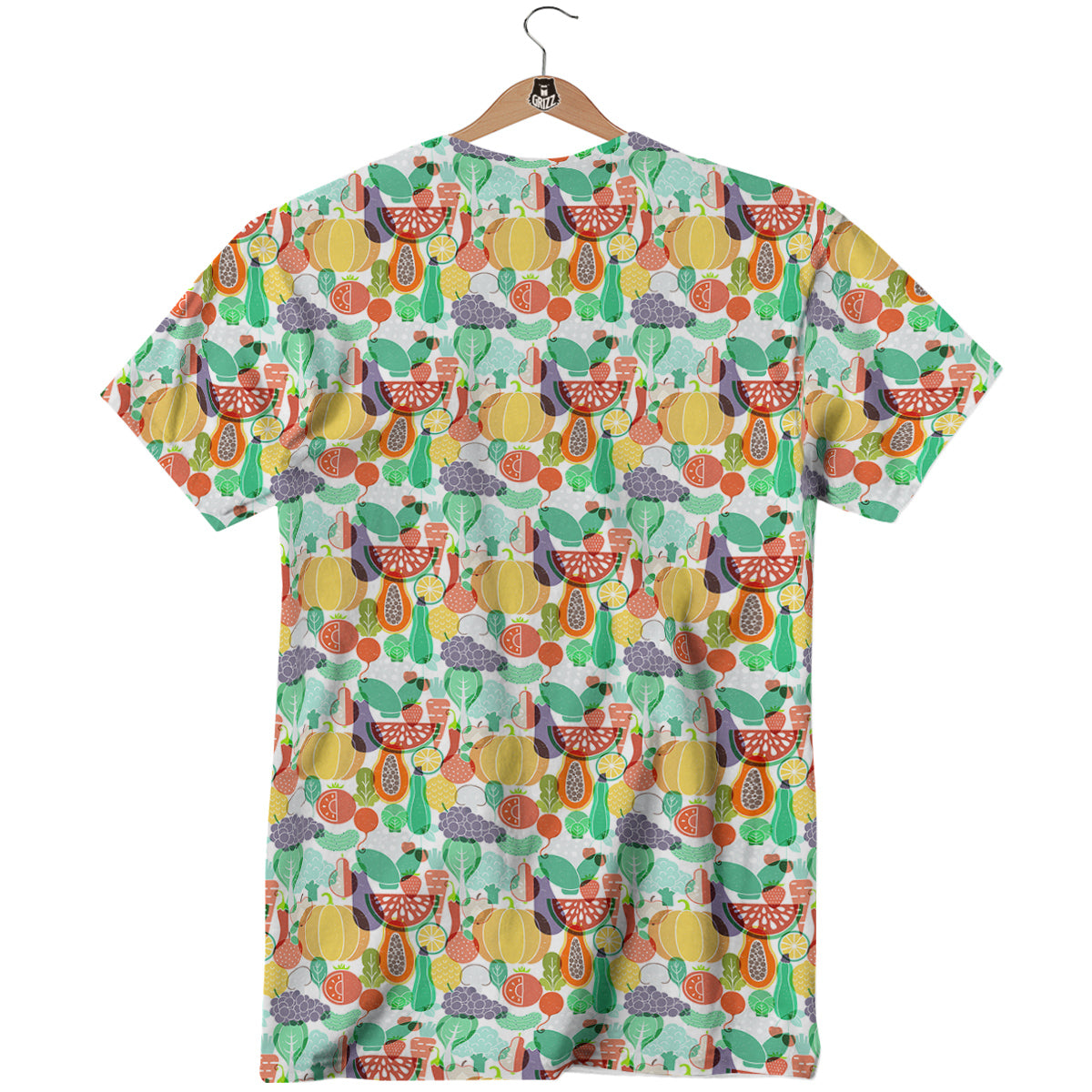 Vegetable Colorful Print Pattern T-Shirt-grizzshop