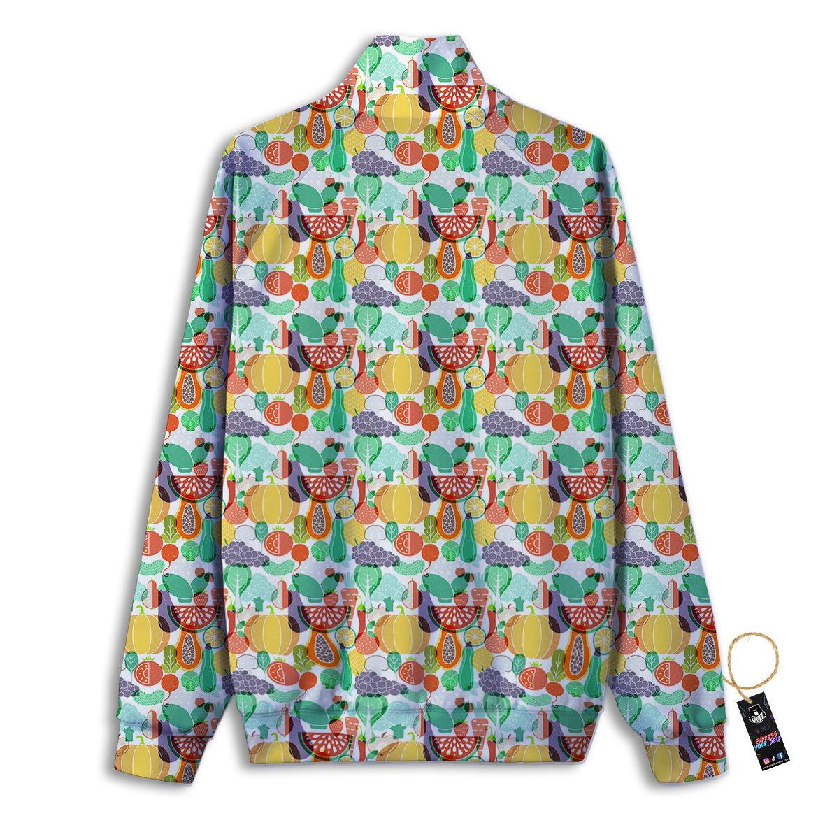 Vegetable Colorful Print Pattern Track Jacket-grizzshop
