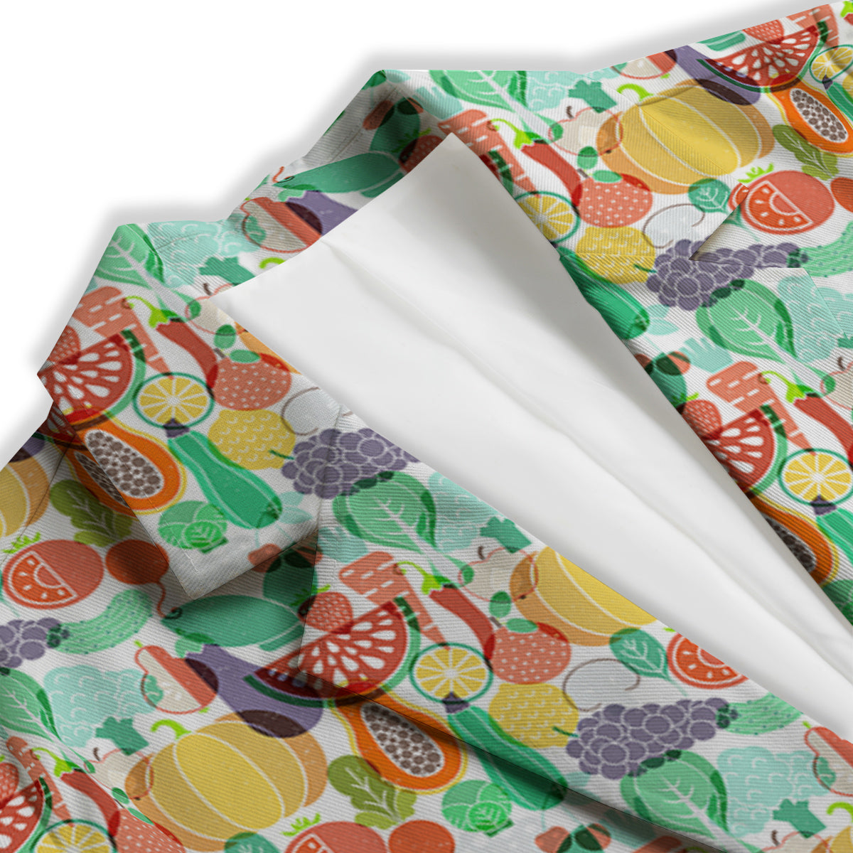 Vegetable Colorful Print Pattern Women's Blazer-grizzshop