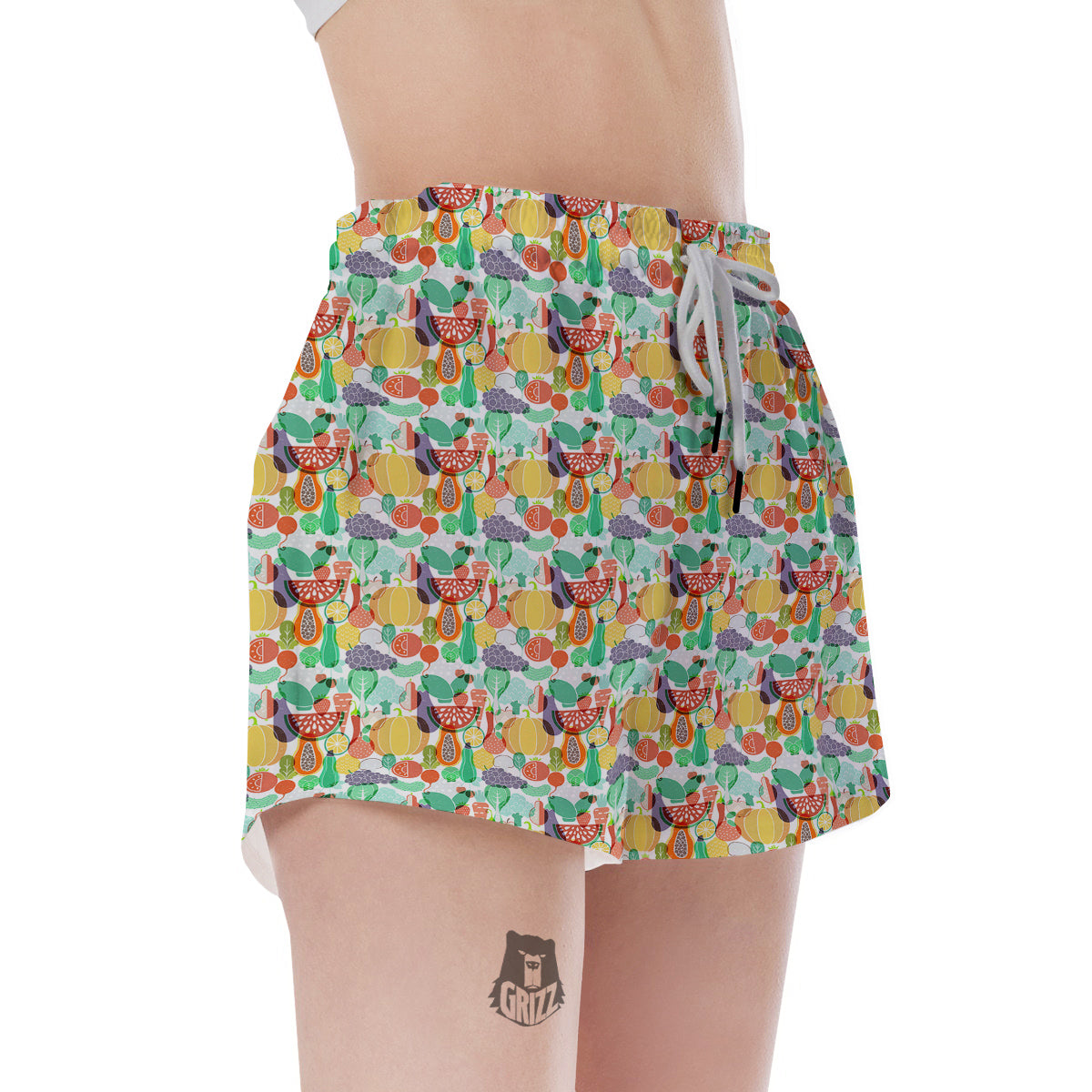 Vegetable Colorful Print Pattern Women's Shorts-grizzshop