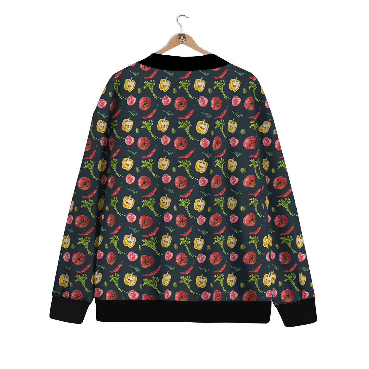 Vegetable Print Pattern Cardigan-grizzshop