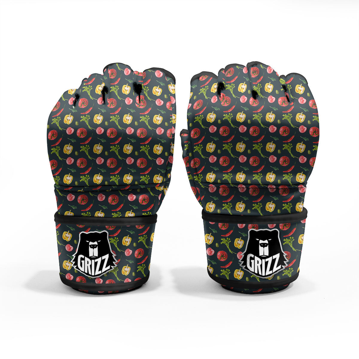 Vegetable Print Pattern MMA Gloves-grizzshop