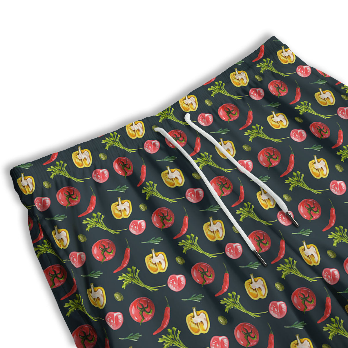 Vegetable Print Pattern Men's Athletic Shorts-grizzshop
