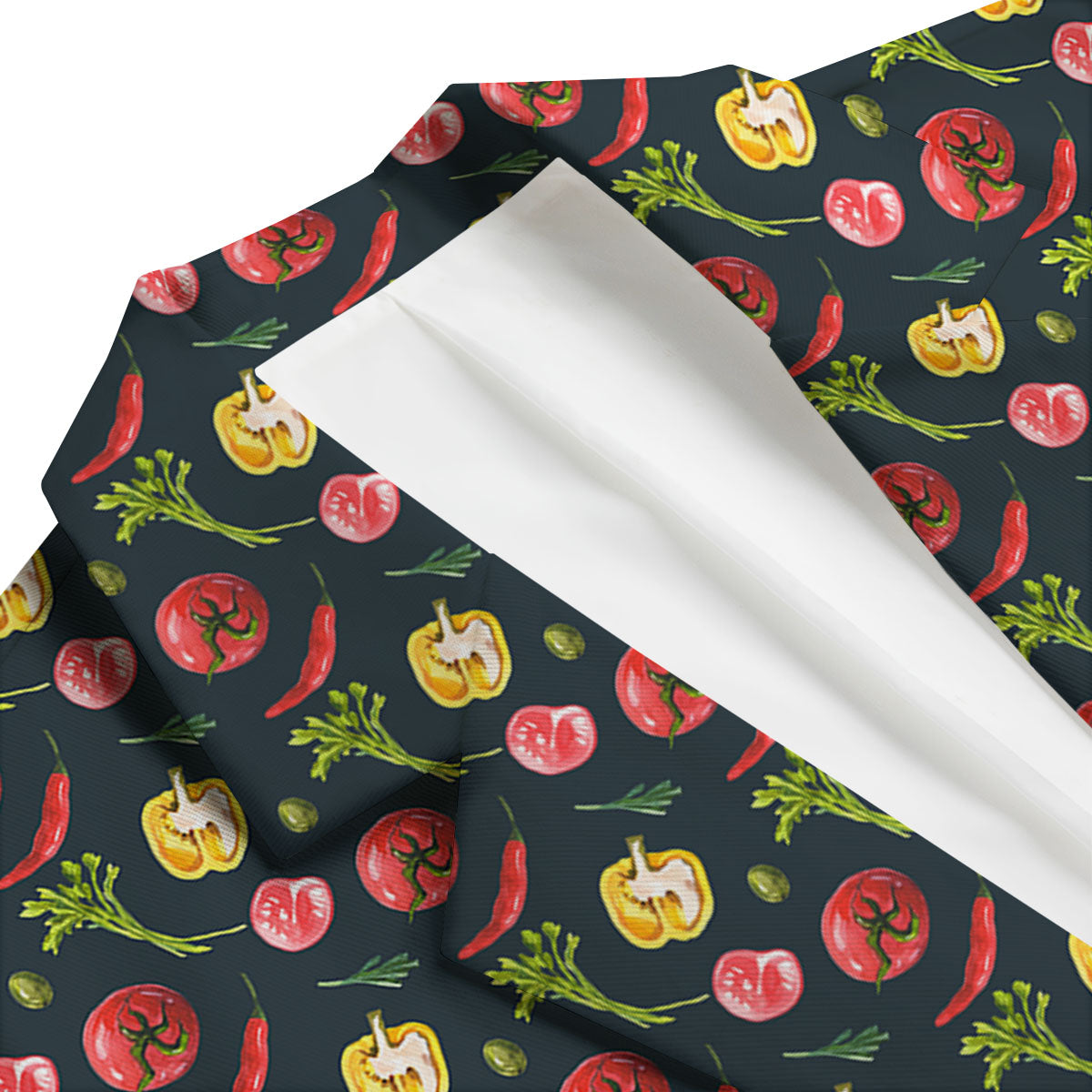 Vegetable Print Pattern Men's Blazer-grizzshop