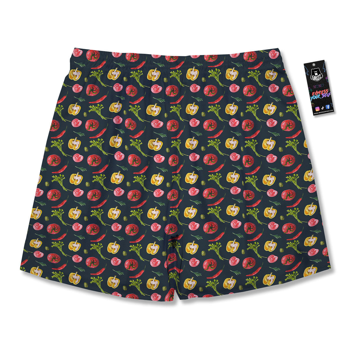 Vegetable Print Pattern Men's Running Shorts-grizzshop
