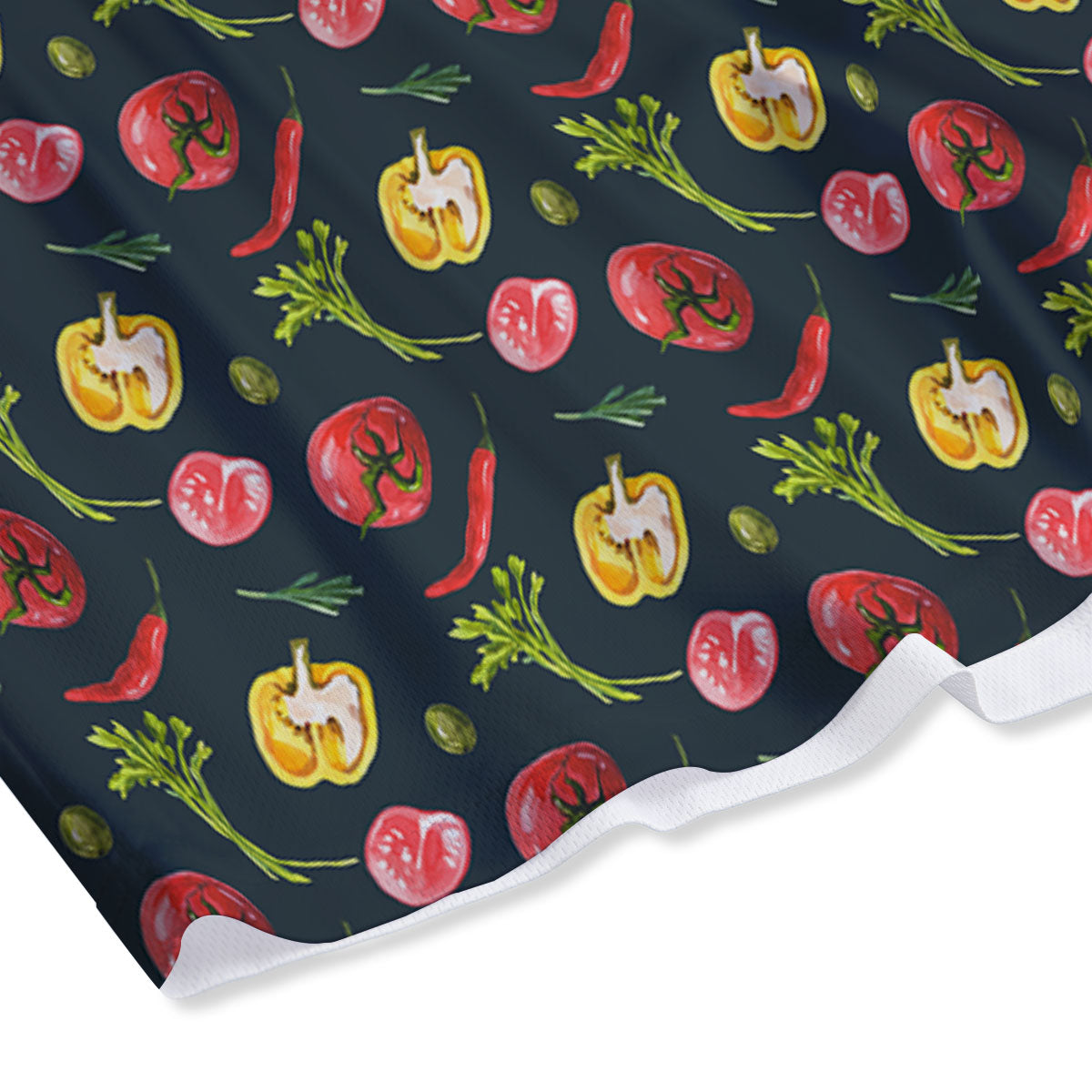 Vegetable Print Pattern Mesh Shorts-grizzshop