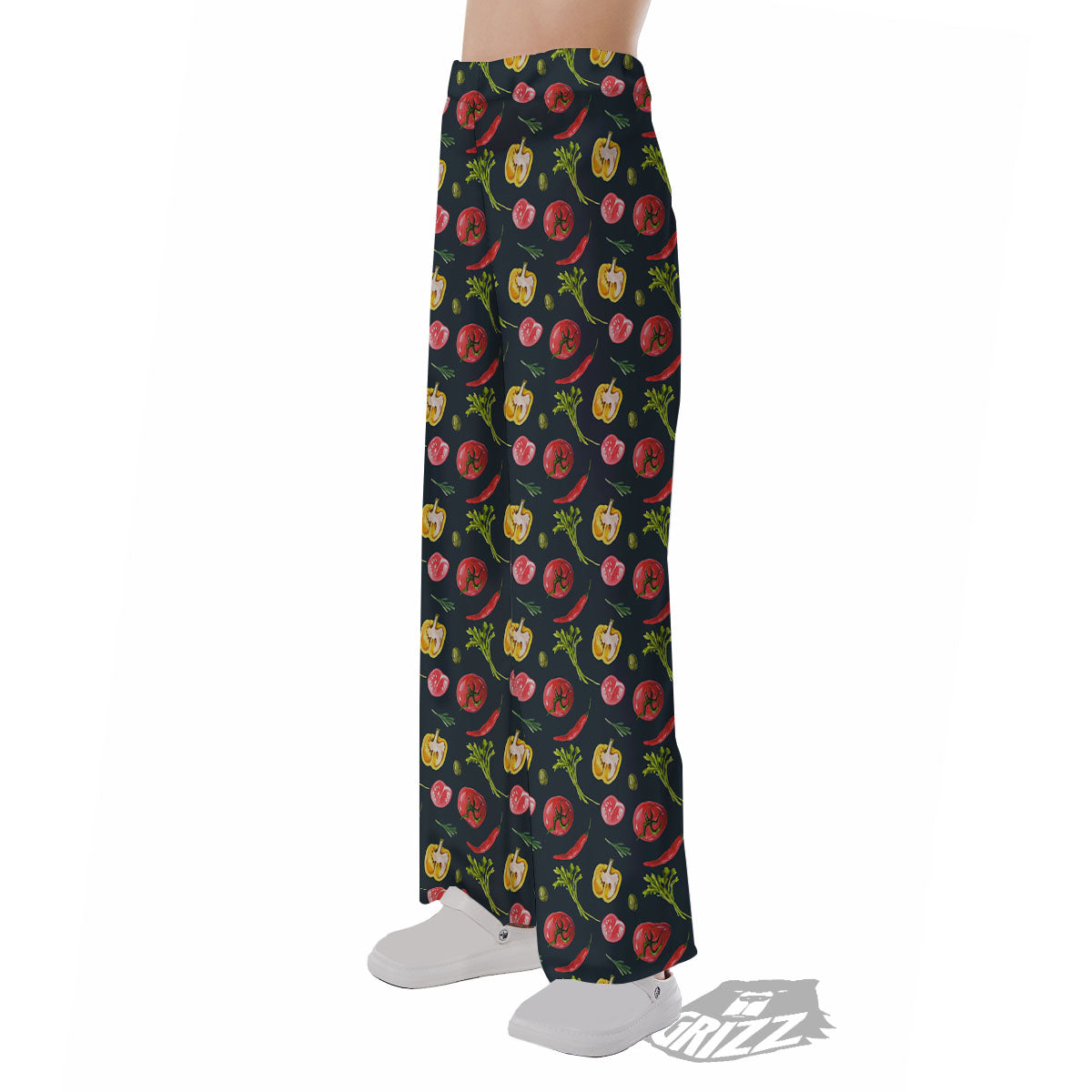 Vegetable Print Pattern Pajama Pants-grizzshop