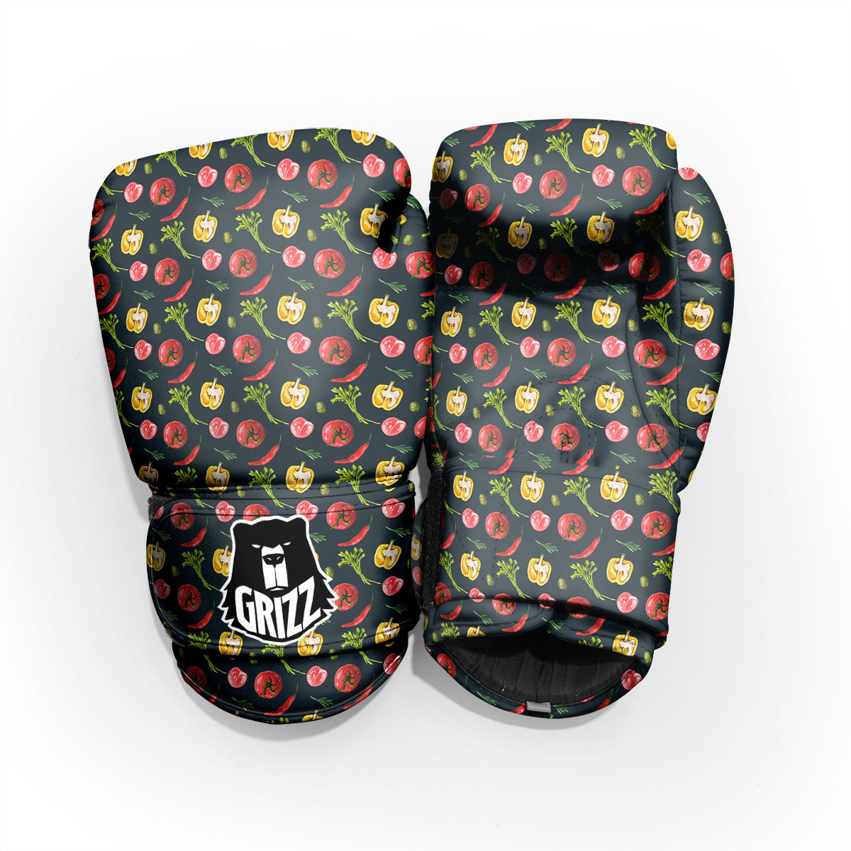 Vegetable Print Pattern Sparring Gloves-grizzshop