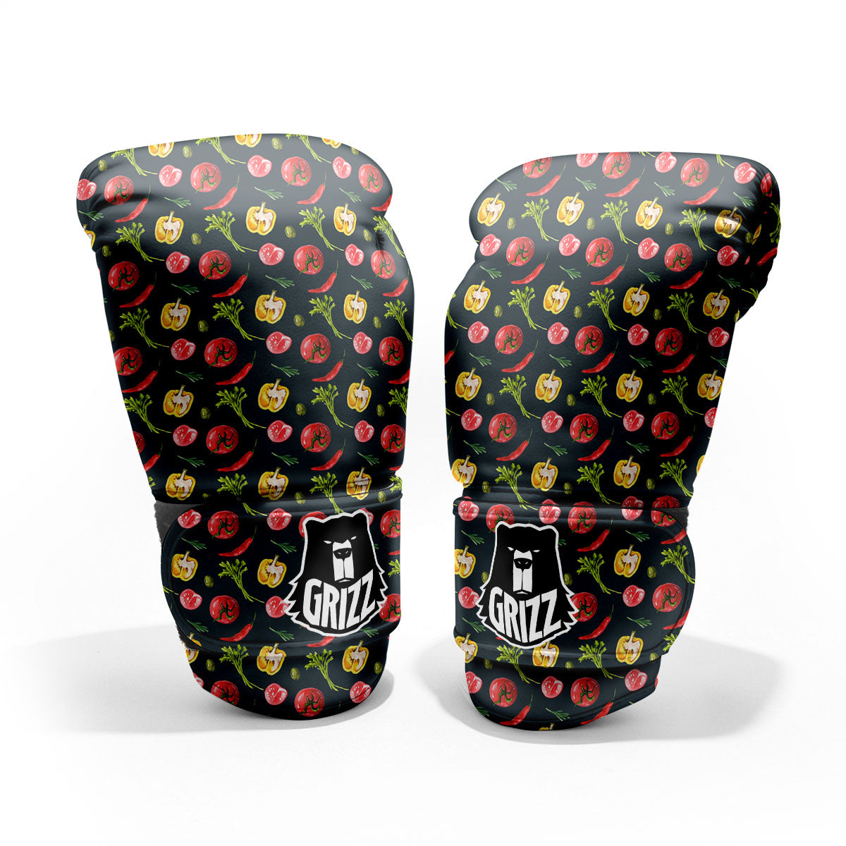 Vegetable Print Pattern Sparring Gloves-grizzshop