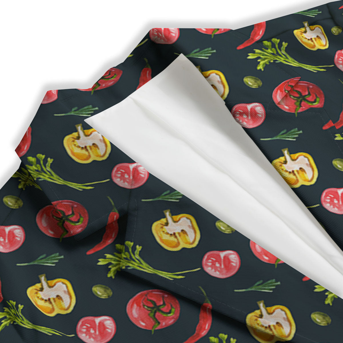 Vegetable Print Pattern Women's Blazer-grizzshop