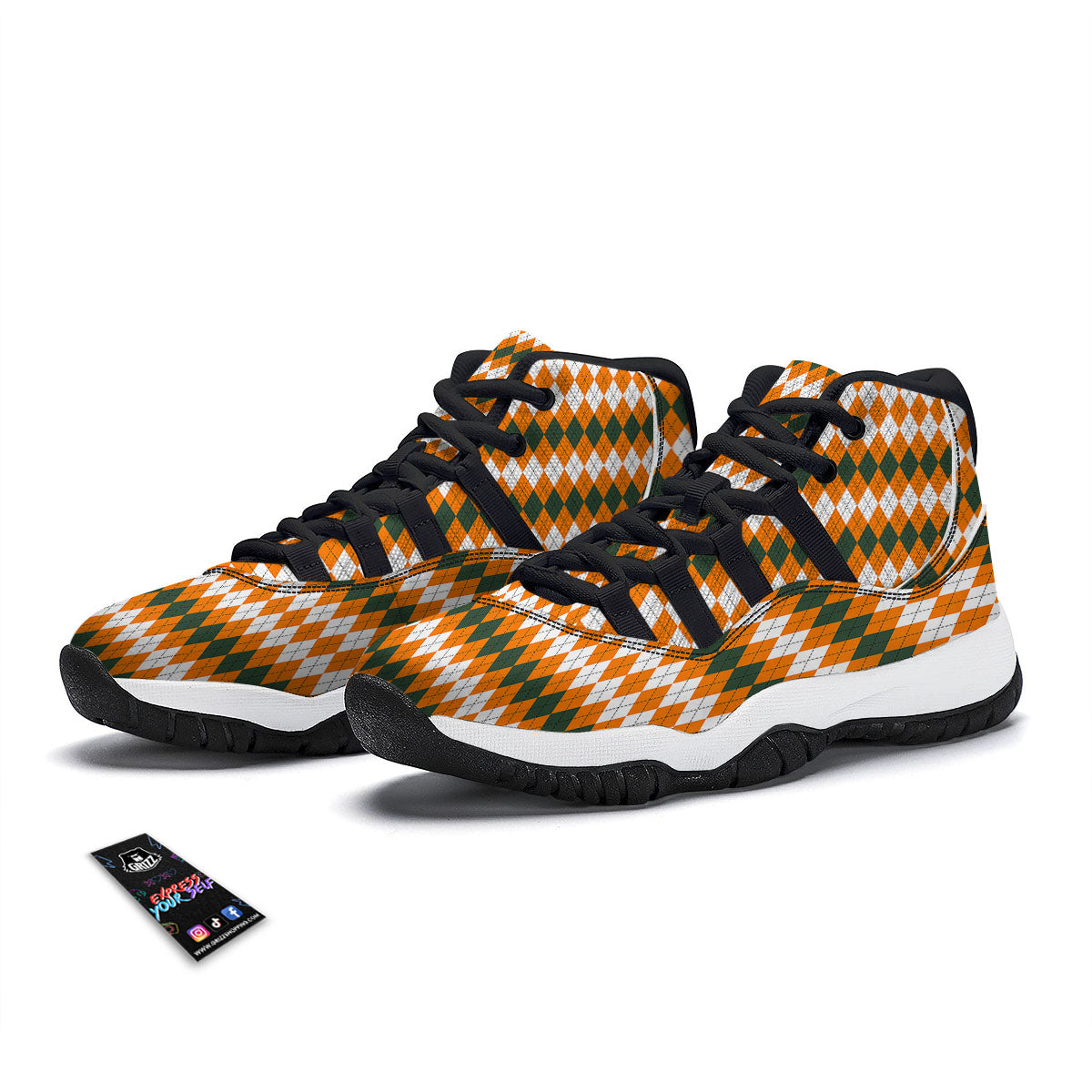 Vegetables And Fresh Fruits Print Black Bball Shoes-grizzshop