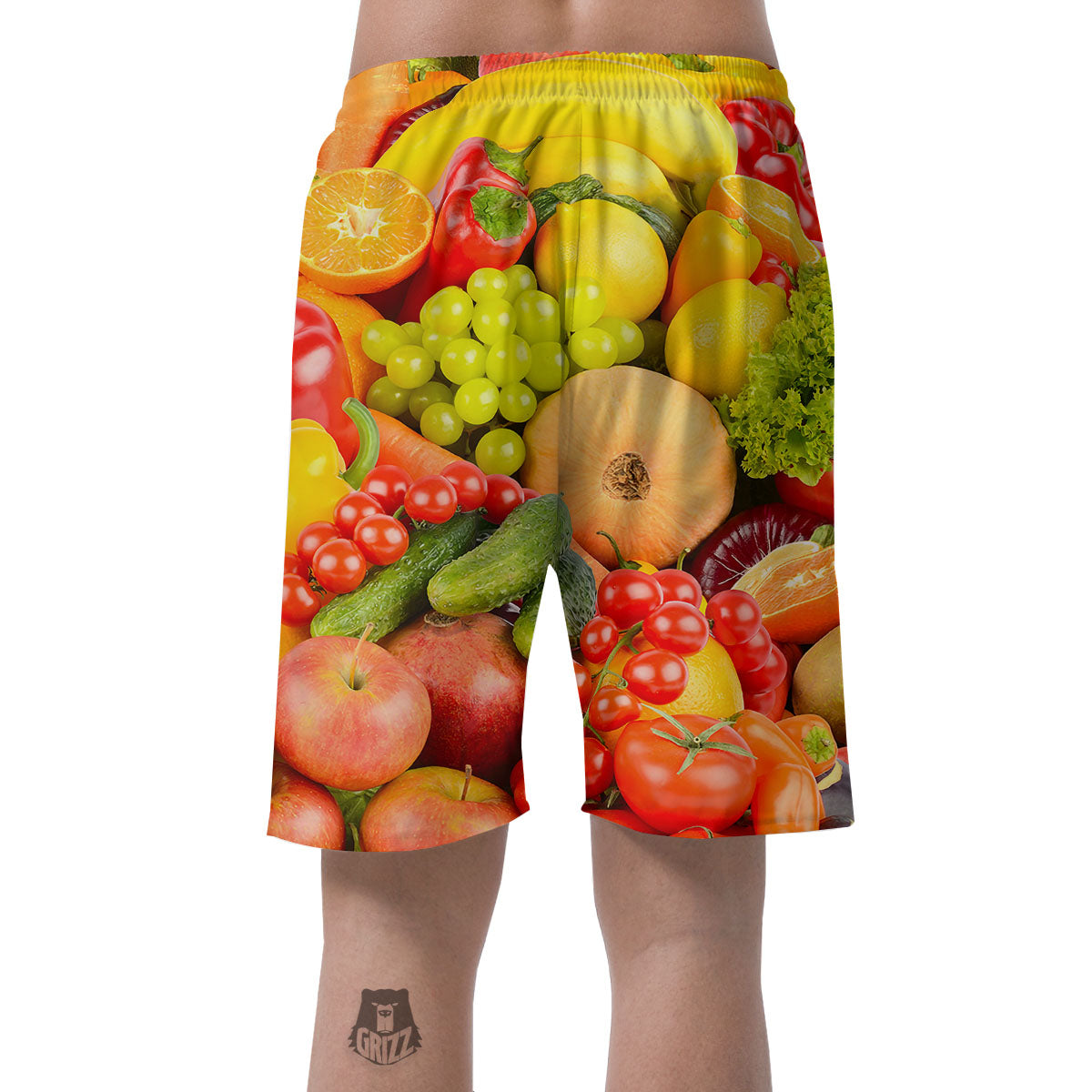 Vegetables And Fresh Fruits Print Men's Shorts-grizzshop